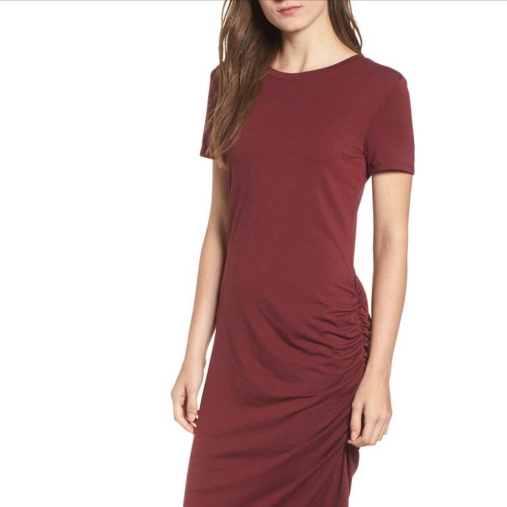 Nordstrom side ruched body-con dress xs